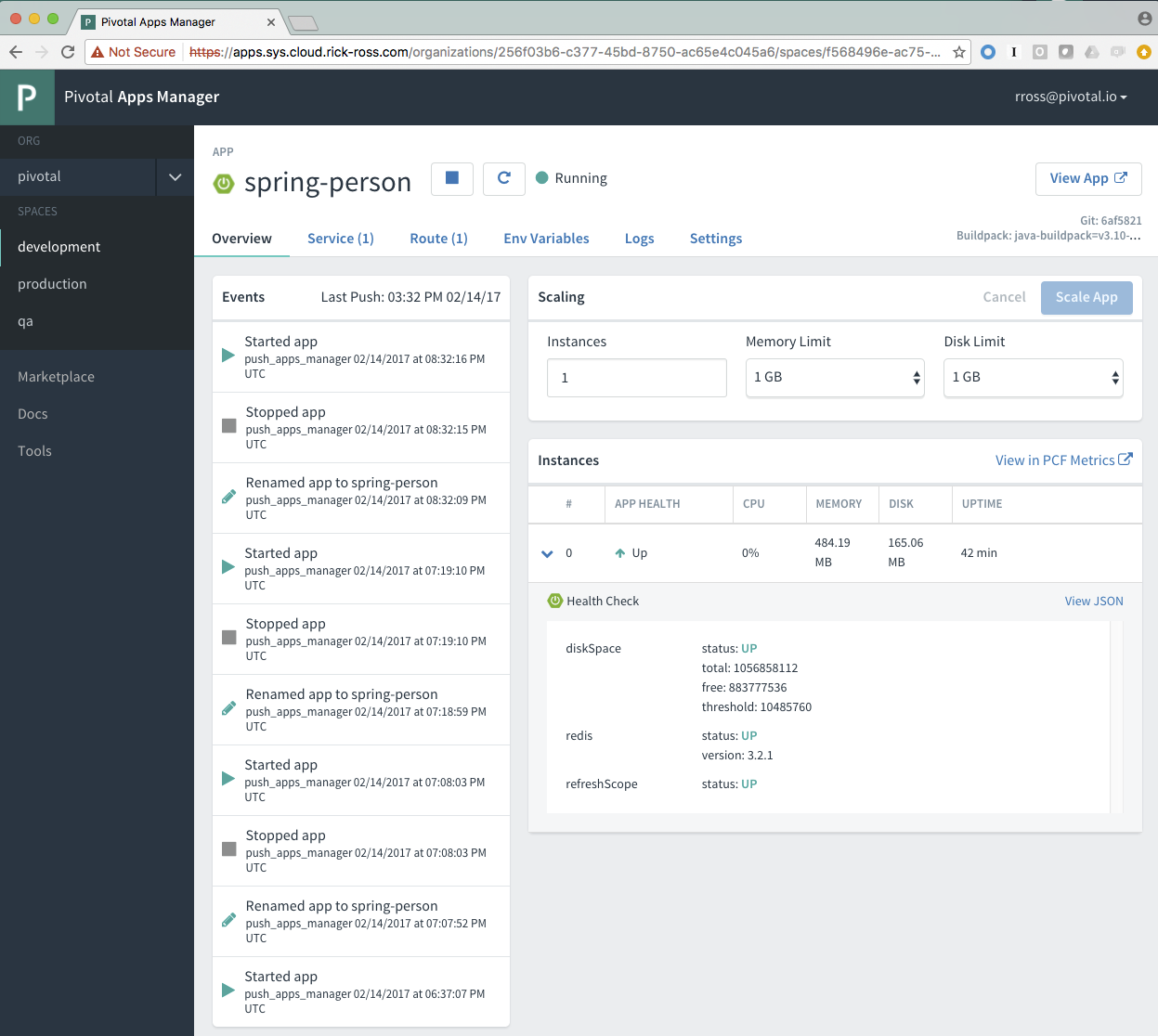 app manager spring with git